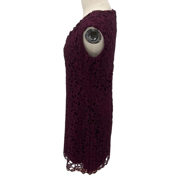 NWT Lauren Ralph Lauren Red Floral Lace Sleeveless Evening Dress Size 6 - Picture 6 of 11